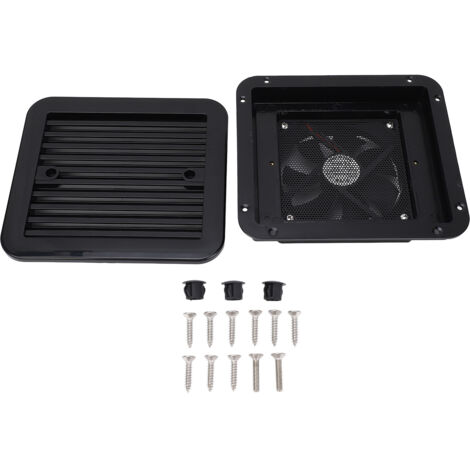 Ventilatore laterale per camper 8,1x7,3" - 12V, unidirezionale, con griglia a lamelle, per rimorchio