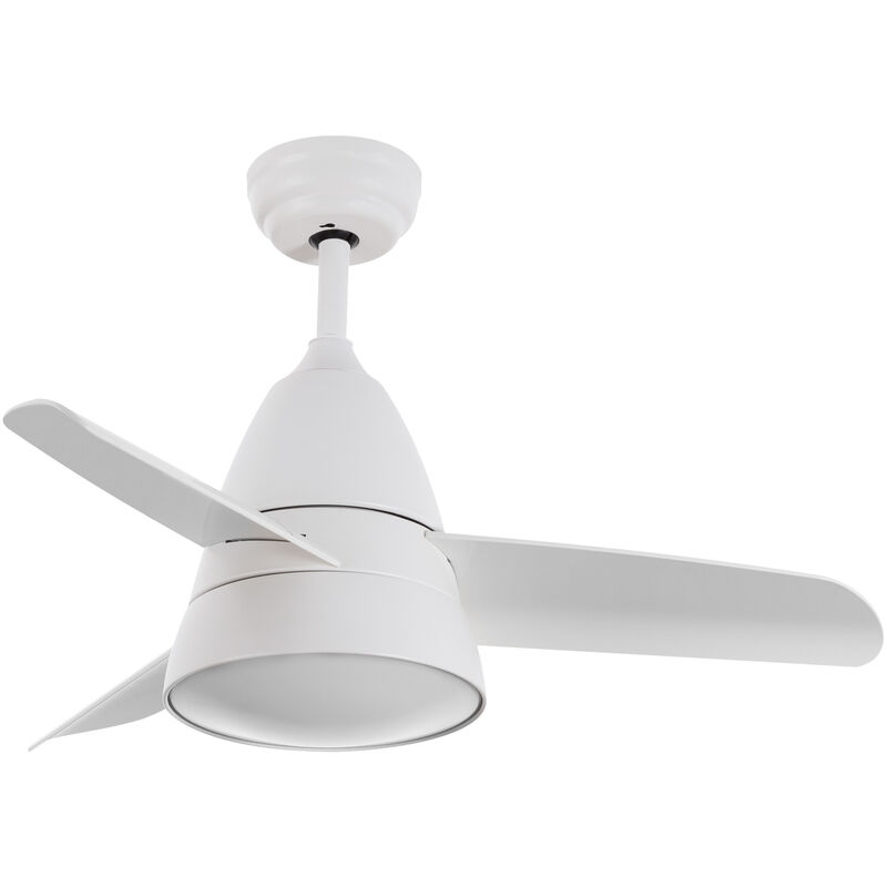 Image of Ledkia - Ventilatore da Soffitto Silenzioso Industrial Bianco 91cm Motore dc, Bianco, Telecomando rf, Con Luce