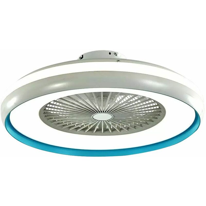 Image of Led 3 velocità ventilatore da soffitto luce luce diurna ventilatore telecomando blu V-tac 7934