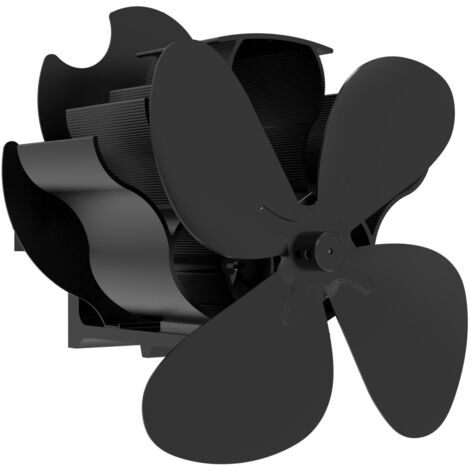 Ventilatore magnetico per stufa a legna, ventilatore per camino migliorato a energia termica, silenzioso con termometro per stufe e canne fumarie.