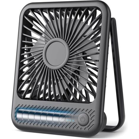 Ventilatore oscillante automatico da 6,5 pollici e 4000 mAh, tecnologia silenziosa a 4 velocità, ventilatore da scrivania USB per casa, ufficio, viaggi, campeggio