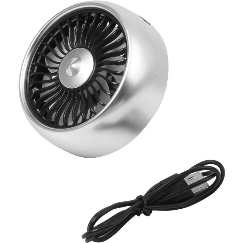 Image of Tlily - Ventilatore per auto usb con regolazione a 3 velocità, 5 v, luce colorata elettrica, raffrossodamento