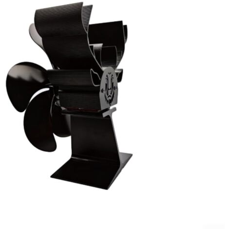 Ventilatore per camino alimentato a calore con 6 pale per stufe a legna e stufe a cherosene, struttura in metallo per un uso durevole, migliora l'efficienza di distribuzione