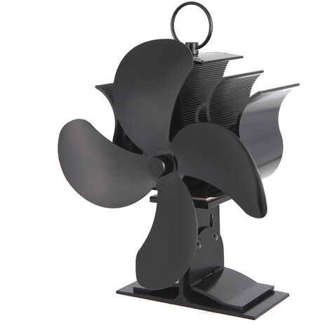 Ventilatore per Camino, Ventilatore per Stufa Senza Elettricità, Ventilatore per Camino Silenzioso con 4 Lame, per Tubo di Legna/Legna da ardere/camino/Stufa, Ventilatore Diffusore di Calore per Stufe