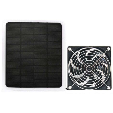 Ventilatore per pollaio con pannello solare da 10 W, piccolo ventilatore di scarico impermeabile con rete protettiva per serra