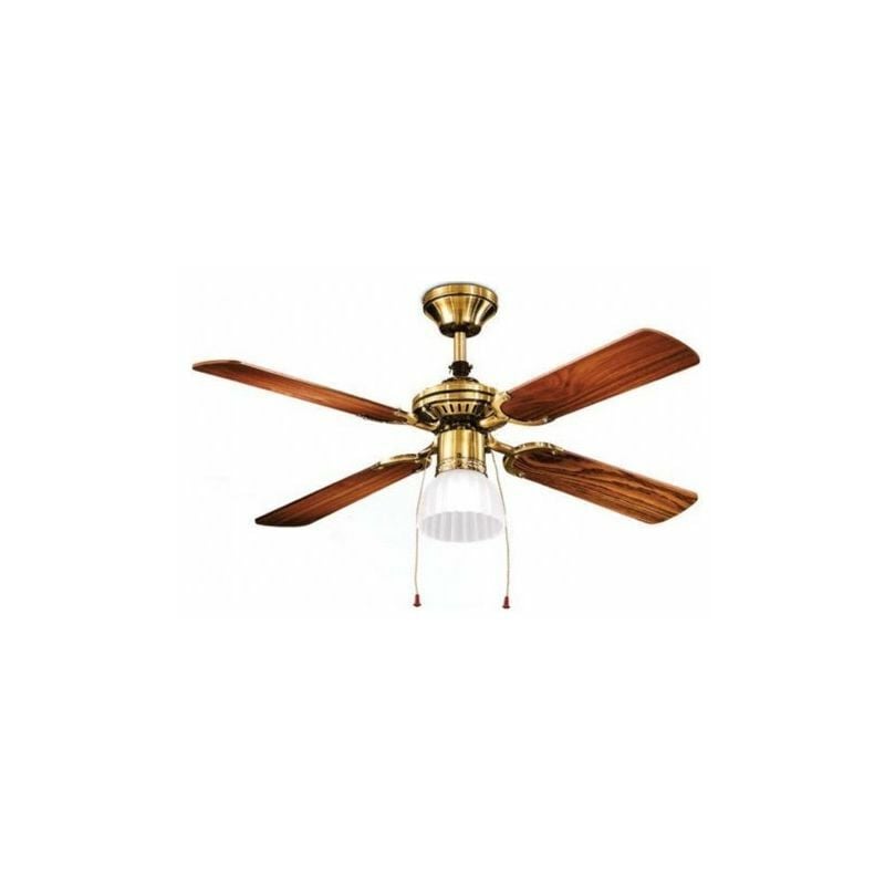 Image of 7064ob Ottone Brunito Ventilatore Per Soffitto In Offerta - Perenz