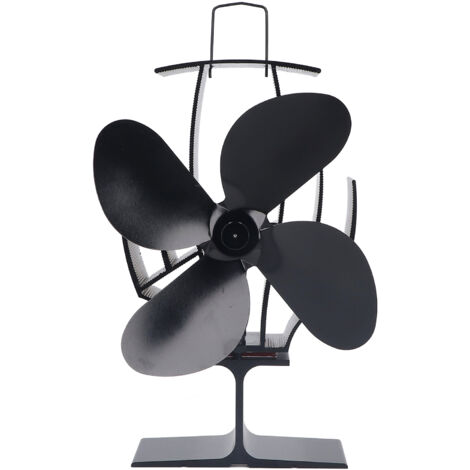 Ventilatore per stufa, 4 pale, potente flusso d'aria, 1500 giri/min, legna a basso rumore per griglia del camino.