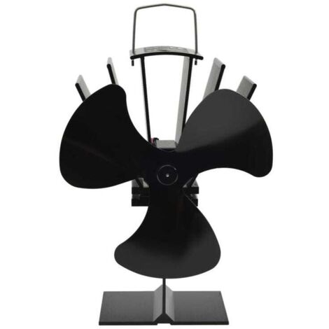 Ventilatore per stufa a calore 3 pale nero