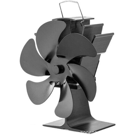 Ventilatore per stufa a legna, 6 pale, termoventilatore per camino, ventilatore silenzioso con protezione da surriscaldamento per stufa a legna, camino a gas, stufa a pellet
