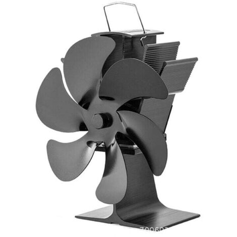 Ventilatore per stufa a legna Ulisem a 6 pale, ventilatore per camino, ventilatore silenzioso con protezione da surriscaldamento per stufa a legna, camino a gas, stufa a pellet