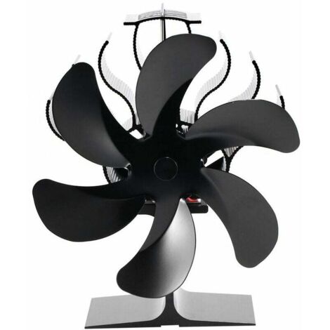 Ventilatore per stufa alimentato a calore, ventilatore per camino a 6 pale, ventilatore per stufa per camino, per stufa a legna o camino