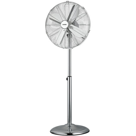 VENTILATORE PIANTANA IN METALLO CROMATO FELCE MAURER Ø40CM H125CM
