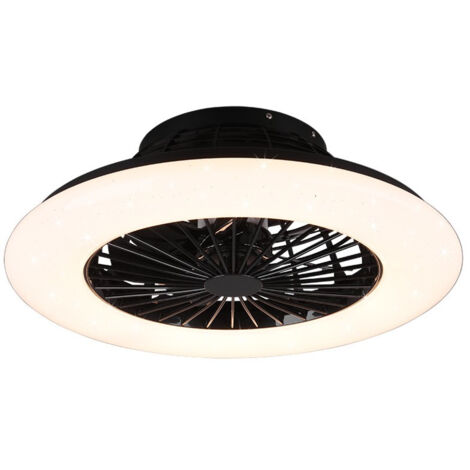VENTILATORE PLAFONIERA LED STRALSUND 50CM 20W NERO