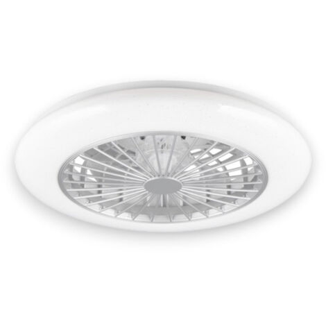 Ventilatore plafoniera luce led a soffitto con ventilatore e telecomando diametro 50 cm