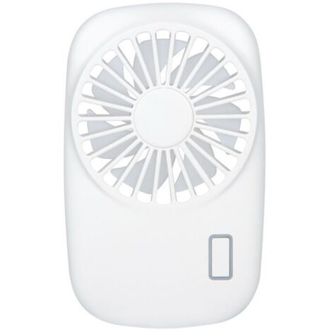 Ventilatore portatile bianco, mini, potente, piccolo, portatile, con velocità regolabile, ricaricabile tramite USB.