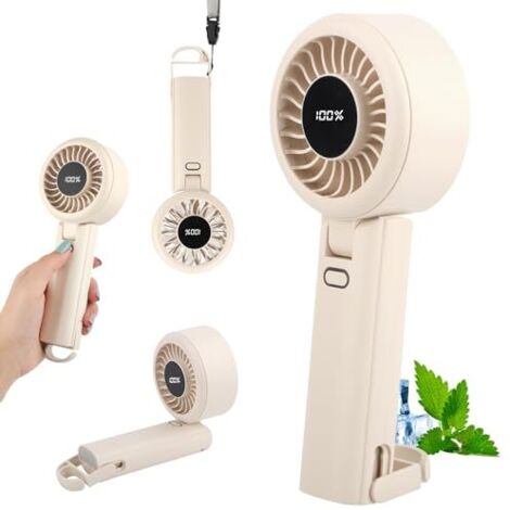 Ventilatore portatile, mini ventilatore portatile USB con display a LED, mini ventilatore portatile per ufficio, esterno