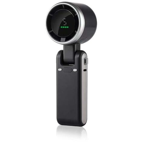 Ventilatore portatile ricaricabile, 5 alte velocità regolabili, mini ventilatore elettrico portatile da 4000 mAh, ventilatore da viaggio alimentato a batteria (nero)
