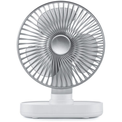 Ventilatore portatile ricaricabile tramite USB, 5 velocità, alimentato a batteria, pieghevole, con display a LED, per casa, ufficio, esterni e viaggi (verde)