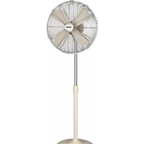 ZEPHIR Ventilatore A Piantana Vintage In Metallo Crema 40Cm