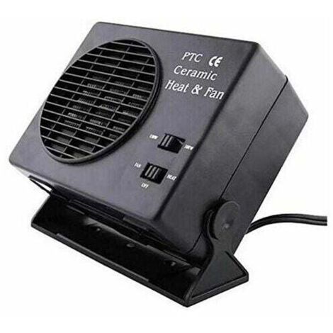Ventilatore riscaldatore elettrico portatile - Riscaldatore in ceramica per riscaldamento auto, sbrinatore parabrezza e antiappannamento 25A 300W 12V