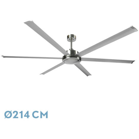 Ventilatore Sanson Nickel/Plat Dc senza luce 6asp 214d con telecomando e timer