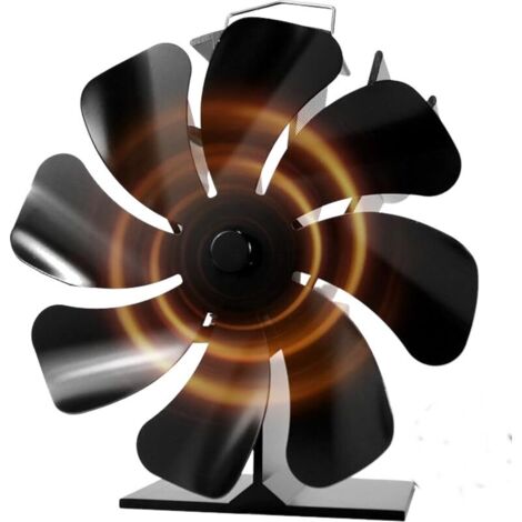 Ventilatore silenzioso per stufe a legna a 8 pale, ventilatore per camino, ventilatori per riscaldamento per stufe a legna/camini