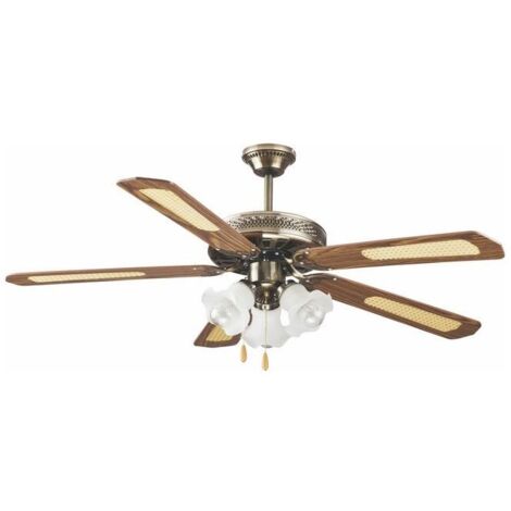 Ventilatore A Soffitto SAVOY Con Pale In Legno Ciliegio/mogano, Ricambio