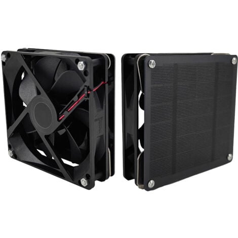 Ventilatore solare da 3 W, confezione da 2, per piccoli polli, serre, capannoni, cucce per animali, scarico da finestra