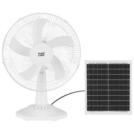 Ventilatore solare DC Ventilatore bianco 20w 3 velocità 63x43x30,5 cm