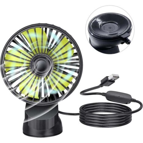 Ventilatore USB per auto con ventosa, 1 pezzo 5V 1A USB con ventosa ventilatore elettrico portatile ventilatore da scrivania