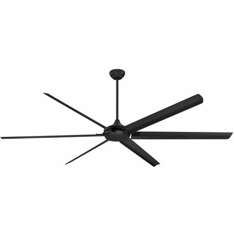 Ventilatori da soffitto per interni in nero opaco da 254 cm Westinghouse Lighting Widespan con telecomando e motore DC
