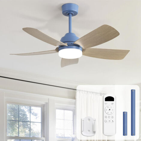 Ventilatori da soffitto Sofucor blu da 42" con luce LED da 22W, telecomando, 5 pale in ABS