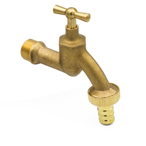 Ventilauslaufhahn 1/2" Anschluss x 3/4" Abgang mit 14mm Schlauchtülle