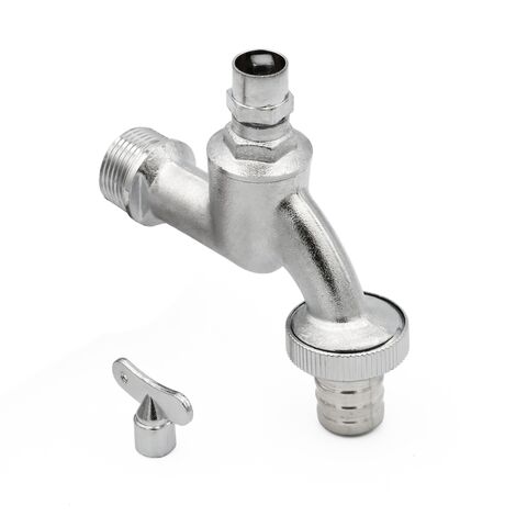 Ventilauslaufhahn 3/4" Anschluss x 1" Abgang mit 20mm Schlauchtülle
