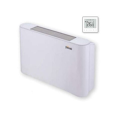 Ventilconvettore a pavimento/soffitto da arredo Ferroli Fan Coil JOLLY TOP - 3 Velocità Bianco VM150 Pot. Frig. 1,65 Kw - Pot. Term. 3,72 Kw TERMOSTATO INCLUSO