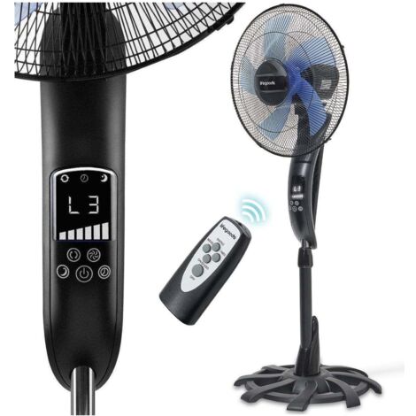 Ventillateur Oscillant À 80° - Minuterie - Télécommande -noir