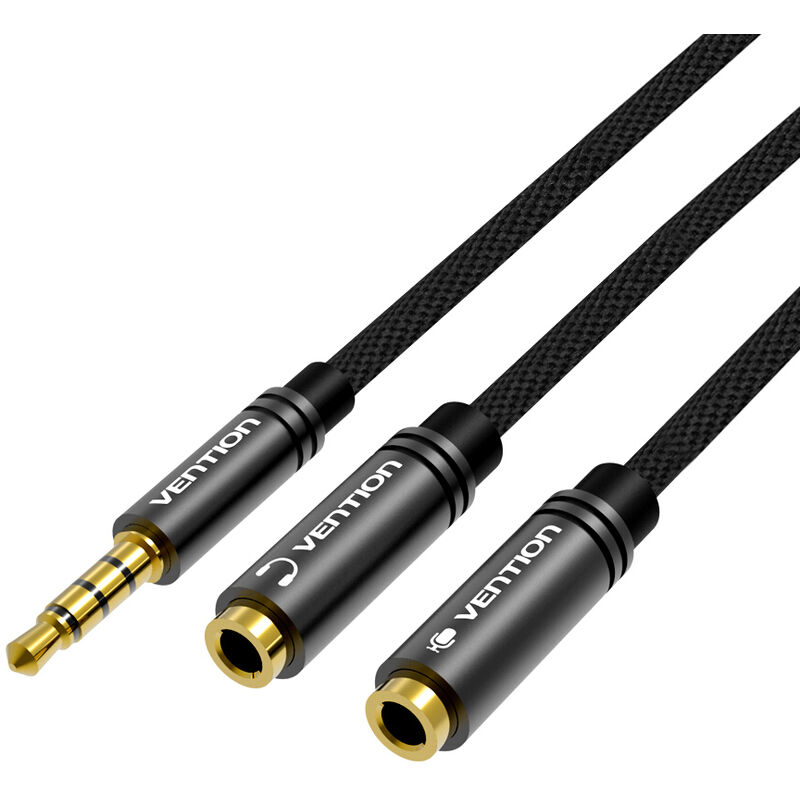 

3.5mm Audio Splitter Audio Estereo Cable de extension 3.5mm Macho a 2 puertos 3.5mm Hembra Y Splitter Cable para auriculares Auriculares Laptop