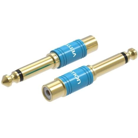 Vention Adaptateur Jack VDD-C03/ RCA Femelle - Jack 6.5 Mâle/ Bleu