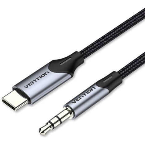 Vention Cable Audio Converter BGKHF/ USB Type-C Male - Jack 3.5 Male/ 1m/ Grey