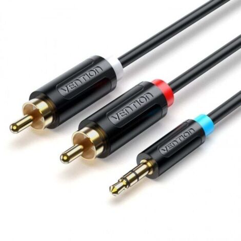 Vention Cable Estéreo BCLBG/ Jack 3.5 Macho - 2x RCA Macho/ 1.5m/ Negro