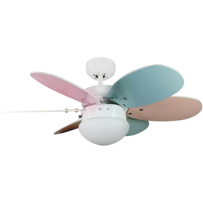 Cristalrecord - Cristal Record Orion ac Ceiling Fan with Light Pastel Multicoloured