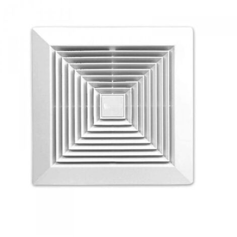 Ventola Aspirazione Bagno Da Muro o Soffitto Grande 250X250mm Foro 200X200mm Profondità 150mm 25W 230V 50Hz 150m³/h 35dB