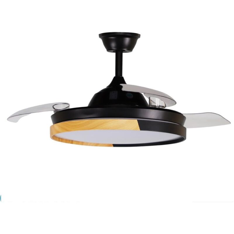 Image of Akunadecor Emperor Fan nero Motor Dc Led 3000-4000-6000k - Fabrilamp