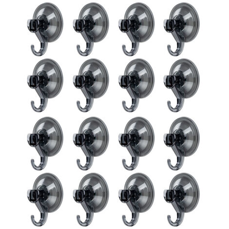 Ventosa con gancho, ventosa de alta calidad, apta para camping y coches, toallero ideal, no requiere taladrar, montaje en pared, sin dejar marcas, gancho resistente para baño y cocina, 16 unidades, co