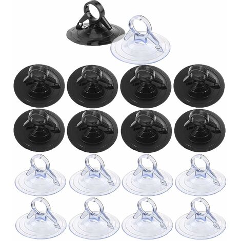 Ventosa de 45 mm, 60 piezas de ventosa transparente, ventosa para automóvil sin gancho Agarre fuerte Ventosa pequeña transparente para parasol de automóvil Cocina Baño Espejo de pared (transparente +