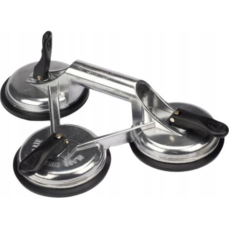 Ventosa de aluminio para vidrio, triple, 120 mm
