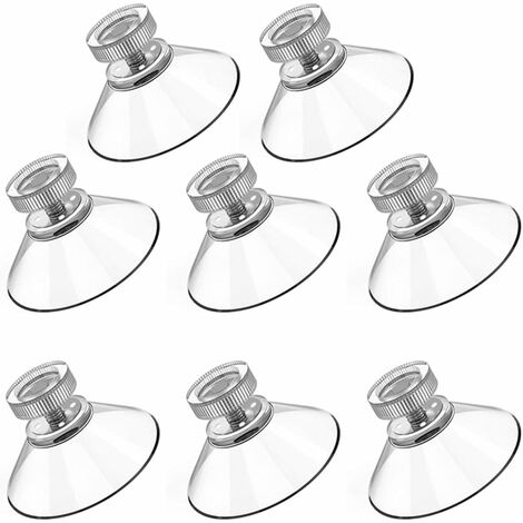 Ventosa Gancho de ventosa Triomphe Soporte de ventosa de plástico 40 mm Silicona Redondo Fuerte transparente con tuerca moleteada para colgar a diario 8 piezas Accesorios de cocina