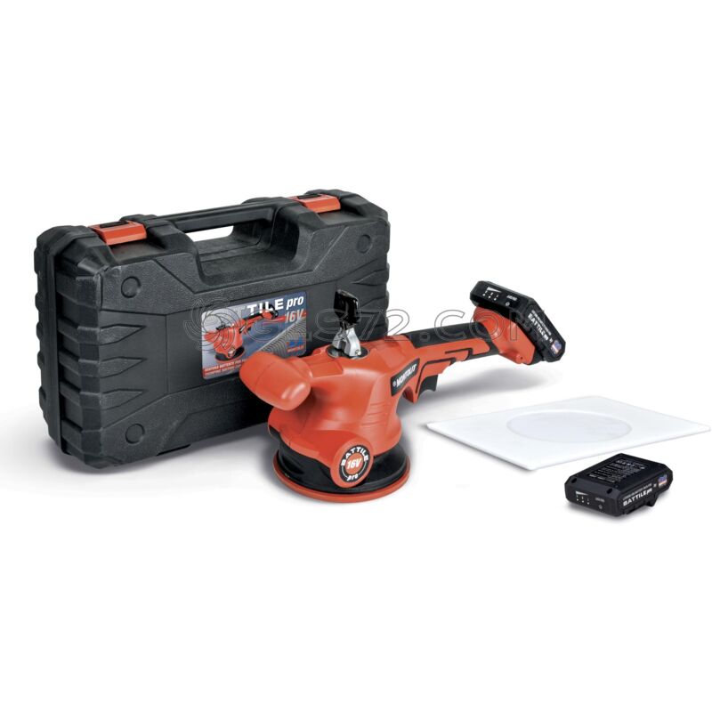

VENTOSA VIBRANTE PARA BALDOSAS LOSAS 2 BATERIAS 16V 2AH BATTILE-PRO 2B - Montolit