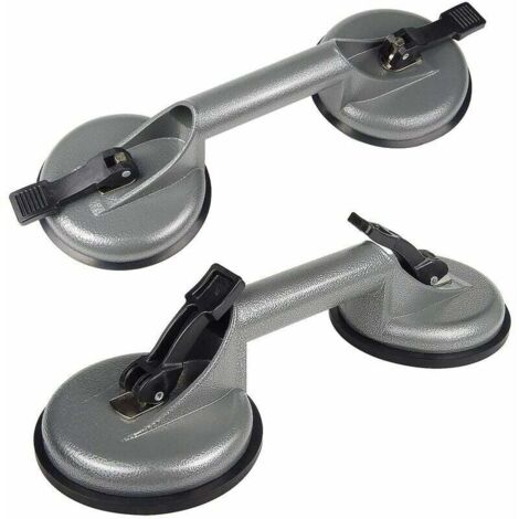 ventosas de 100 kg con doble ventosa, color gris, para azulejos, vidrio y madera.