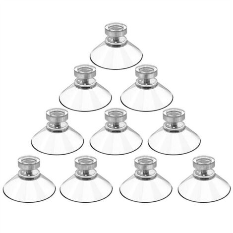 Ventose avvitabili da 10 pezzi, ventose filettate, ventose in plastica PVC, ventose trasparenti a sospensione, ventose isolanti per tende per auto, furgoni e campeggio - 40 mm